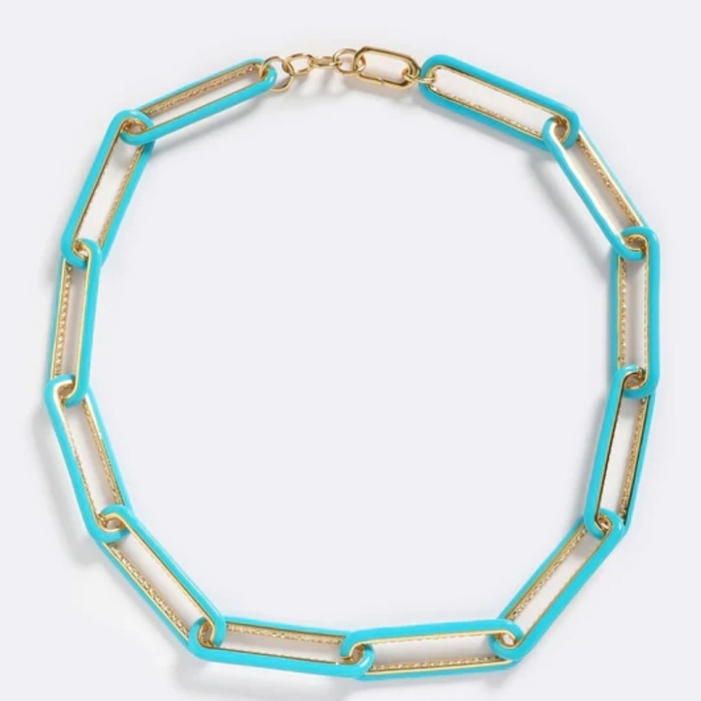 Emma Pills THE OG NECKLACE IN OCEAN GLO 14k Goldplated Size 17.5" New